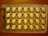This packet has 28 pills that are all the same – it is a progestogen only pill