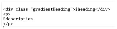 content template. The Template engine is sophisticated enough from just simple place holder or to the very complex like the show survey status  template.