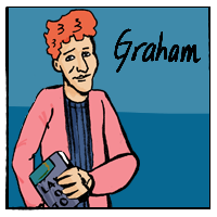 Portrait of Graham, third-year law student and Hua's friend